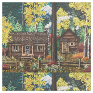 Ett litet skåp i Skogen Fabric Tyg
