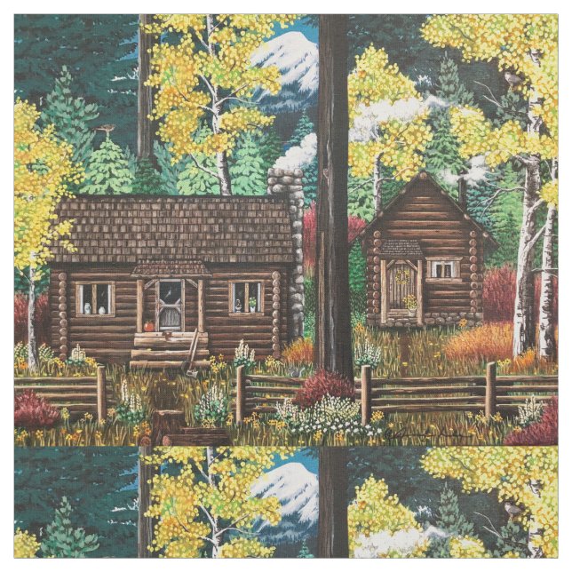 Ett litet skåp i Skogen Fabric Tyg (Provkarta)