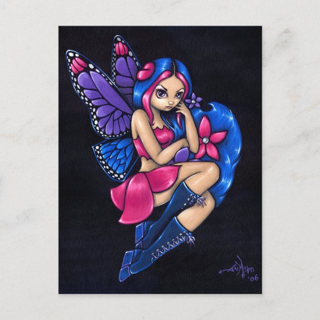 "Ett litet skyggt vykort" Vykort (Framsida)