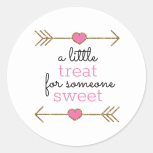 Ett litet slag för nån Sweet Valentines dag Runt Klistermärke