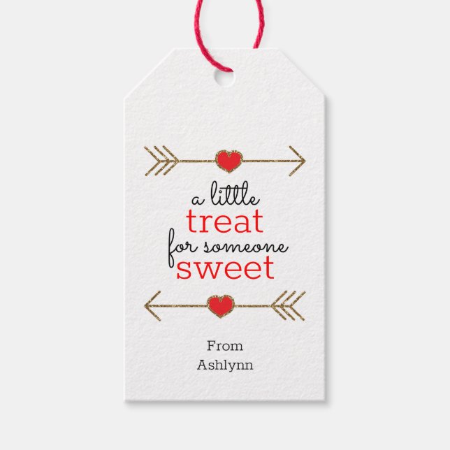 Ett litet slag för nån Sweet Valentines day Presentetikett (Framsidan)