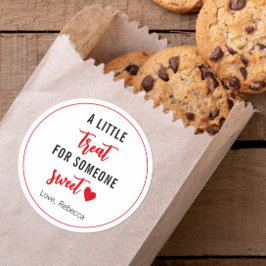 Ett litet slag för Somone Sweet Valentine Day Runt Klistermärke