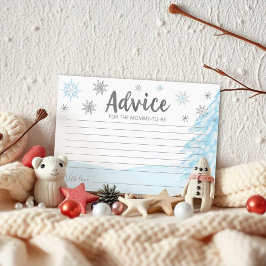 Ett litet snöflingkort för Blue Baby Shower Inbjudningar