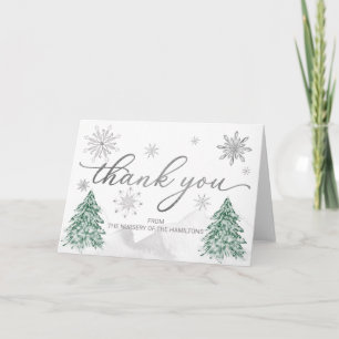 Ett litet snowflake Baby Shower - tack för ditt ko Kort