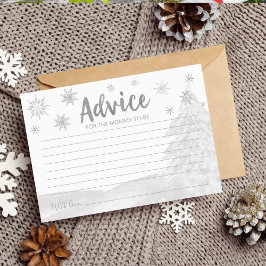 Ett litet snowflake Grått Baby Shower Adapter Inbjudningar