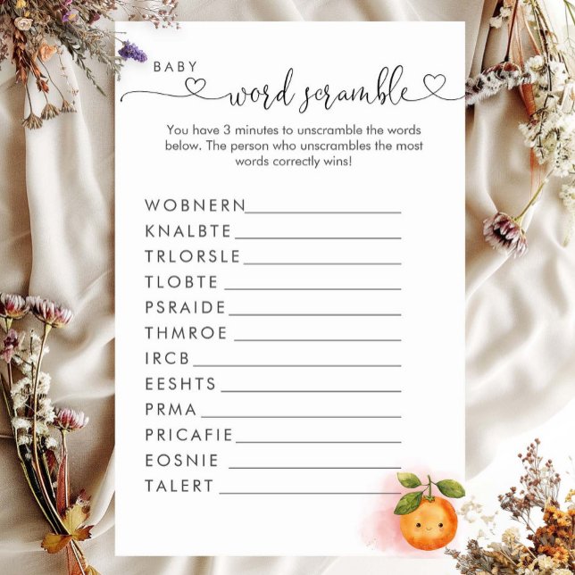 Ett litet sött orange mandarin Sökordslek  (Skapare uppladdad)