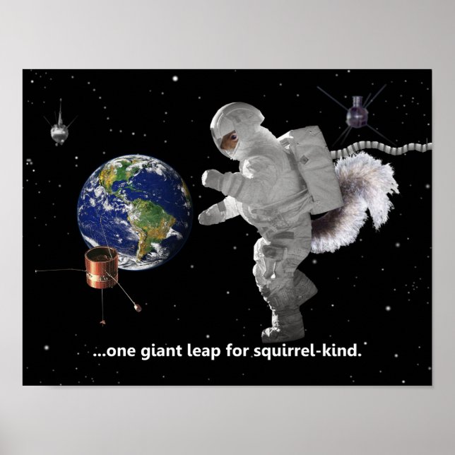 Ett litet steg för ekortyp poster (Framsidan)