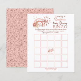 Ett litet stråle av solsken Baby Shower Bingo-spel