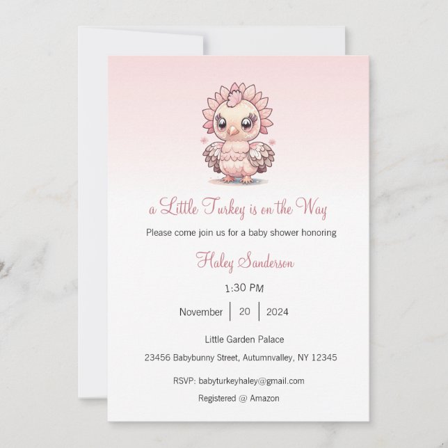 Ett litet Turkiet är på väg att bjudas in, tack Inbjudningar (Framsida)