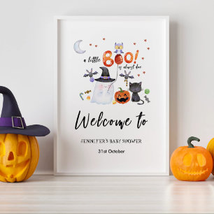 Ett litet välkomsttecken för Boo Halloween Baby Sh Poster