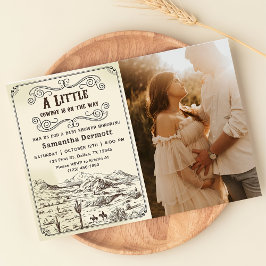 Ett litet Westernt Rodeo Baby Shower-foto från en Inbjudningar