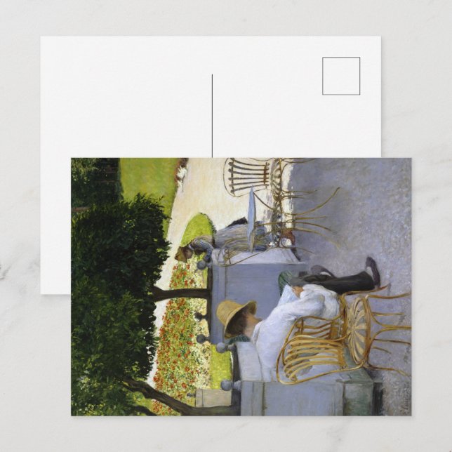 Ett litterärt Escape: Läsare i en Orange Grove Vykort (Fram/baksida)