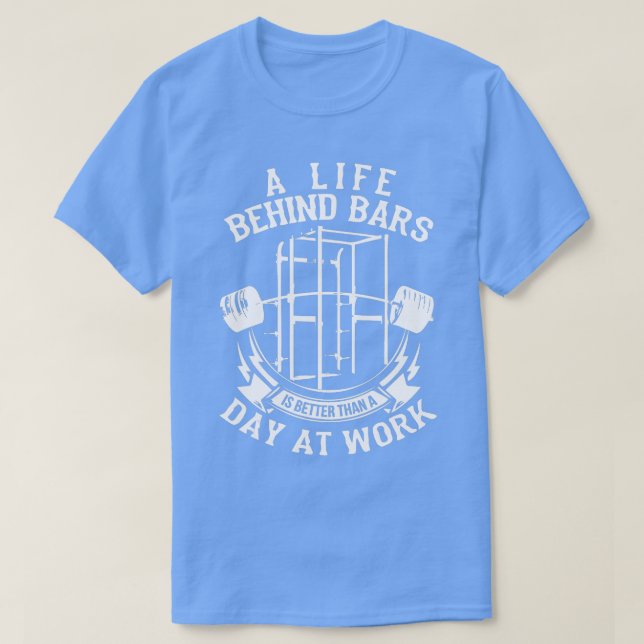 Ett liv bakom Pub Barbells Squat Rack Gym T Shirt (Design framsida)
