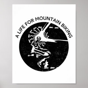 Ett Liv För Mountainbike (cyklist Cyklist Sta Poster