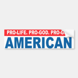 Ett liv. Gud. ProGun American Konservativ a Bildekal