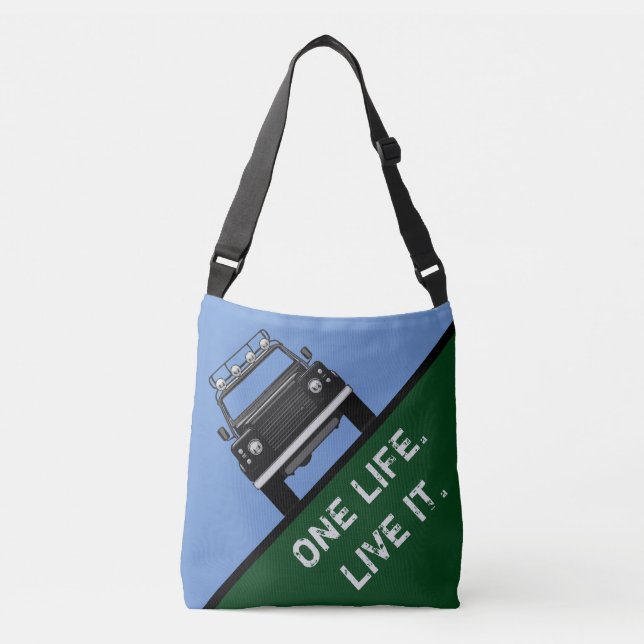 ETT LIV. LEV DET. AXELVÄSKA (Framsida)