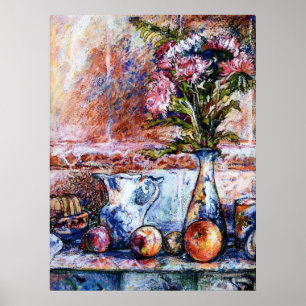 Ett liv med orangar och blommor poster