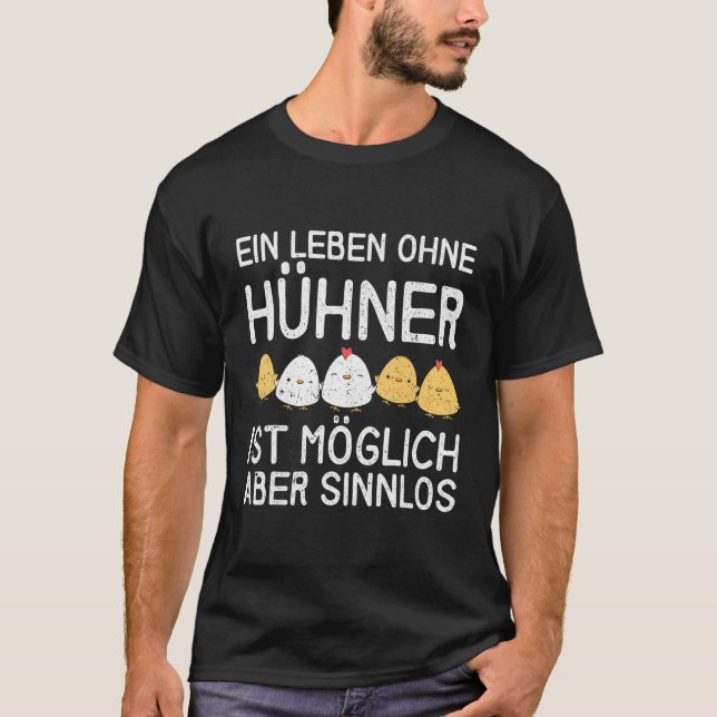 Ett liv utan kycklingar är möjligt men meningslöst t shirt (Framsida)