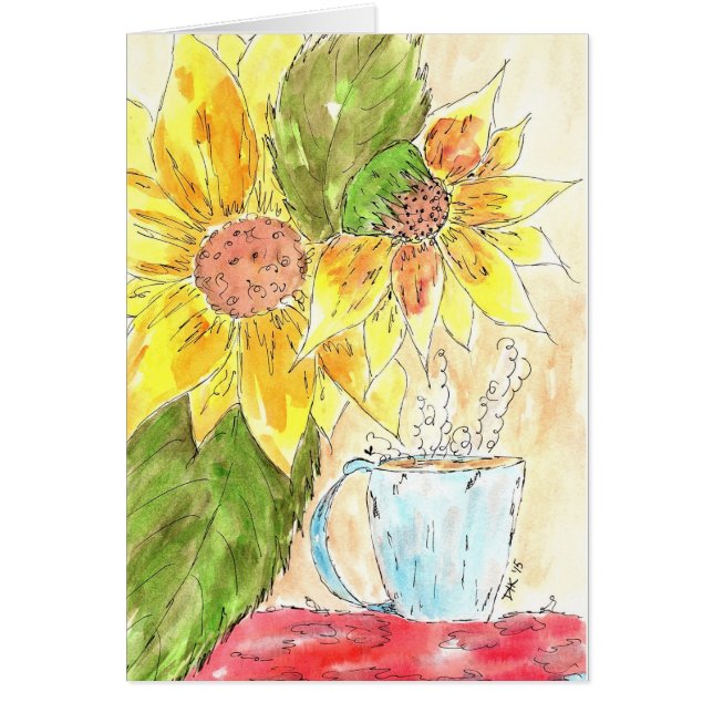 Ett liv utan solrosor! hälsningskort (Framsidan)