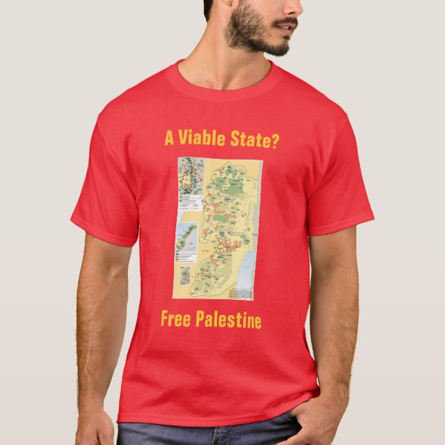 Ett livsdugligt påstår? Fri Palestina T-tröja Tee Shirt (Framsida)