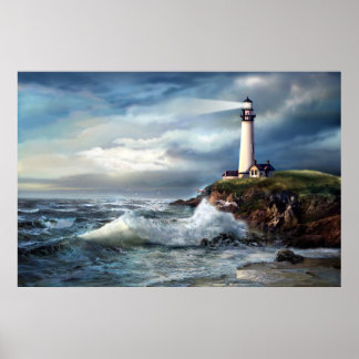 Ett ljus av hopp, Pigeon Point Lighthouse Poster