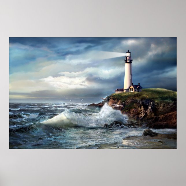 Ett ljus av hopp, Pigeon Point Lighthouse Poster (Framsidan)