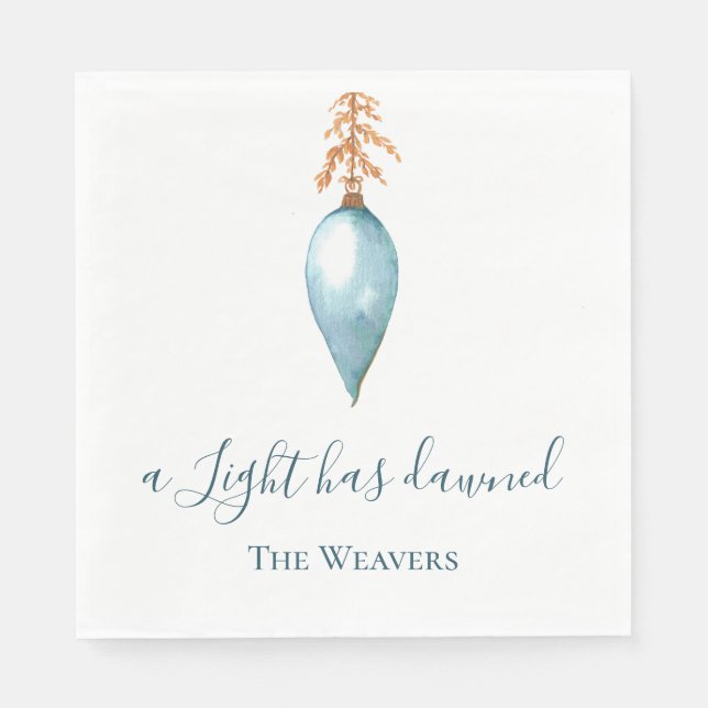 Ett ljus har gått upp | Anpassningsbar Vattensfärg Pappersservett (Framsidan)