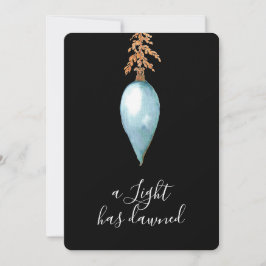 Ett ljus har mördat den moderna vattenfärgsjulen julkort