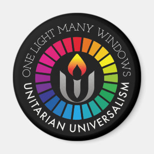 Ett ljus många fönster Unitarian Universalism Magnet