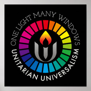Ett ljus många fönster Unitarian Universalism Poster