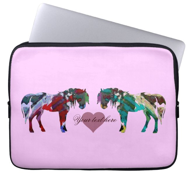 Ett ljust - rosa ponnylaptop sleeve (Framsidan)