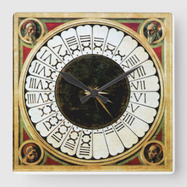 ETT LODRÄT SUNDIAL OCH TIMMARENIGMA FYRKANTIG KLOCKA