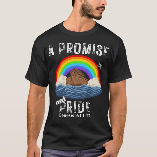 Ett löfte, inte stolthet kristen-biblisk förbund  t shirt (Framsida)