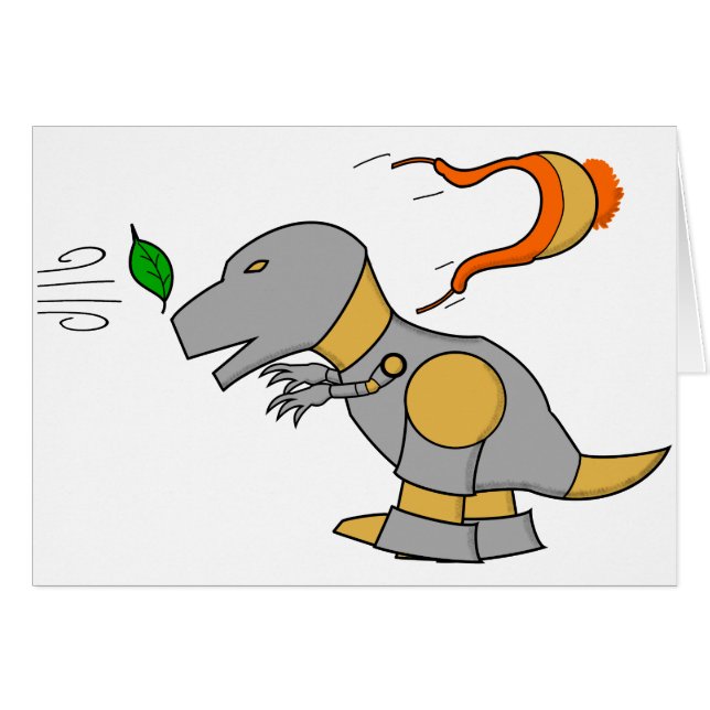 Ett löv i vinden hälsningskort (Framsidan Horizontal)