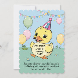 Ett Lucky Anka födelsedag för barn 1:a Meddelande