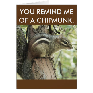 Ett lustigt chipmunk-kort som är förenklat och söt OBS kort