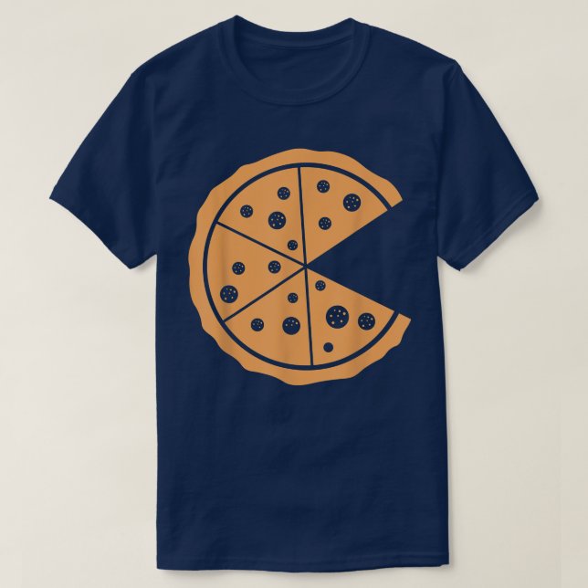 Ett lustigt par matchande Alla hjärtans dag Pizza  T Shirt (Design framsida)