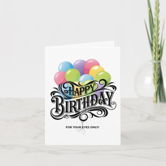 Ett lustigt Retro Grattis på födelsedagen-kort gör Inbjudan (Framsida)