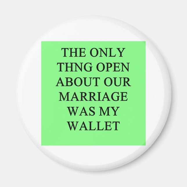 Ett lustigt skilsmässoskämt för manar magnet (Framsidan)