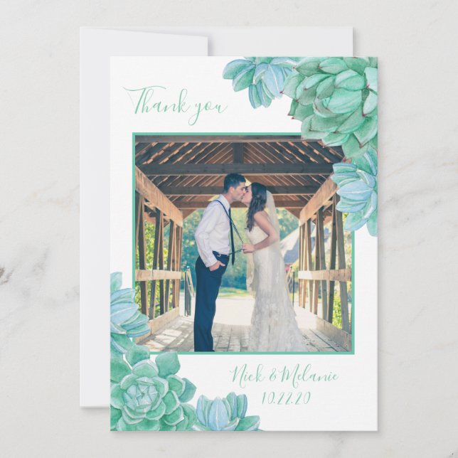 Ett lyckat fototack + rum för skriftlig anteckning anteckningskort (Framsida)