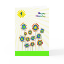 Ett lycklig-blomsterkort