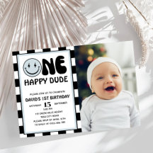 Ett Lycklig, Blue Lycklig Ansikte Boy Birthday Pho