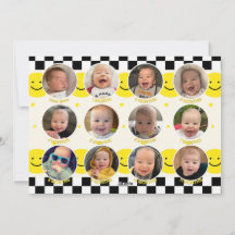 Ett Lycklig-fotokort för Inbjudan