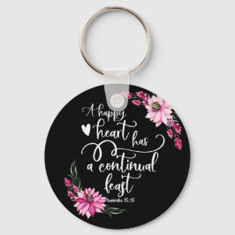 Ett lycklig-hjärta har en ständig feast nyckelring