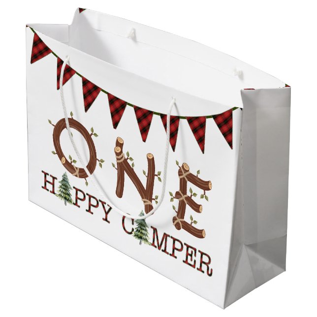 Ett Lycklig-kamper 1:a födelsedag Rustic Party-för (Baksidan Vinklad)