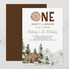 Ett Lycklig-kamper vattenfärgsbälte första födelse Inbjudningar