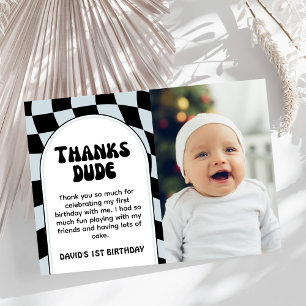 Ett Lycklig-kort, Blue Birthday Flata tackkort Tack Kort