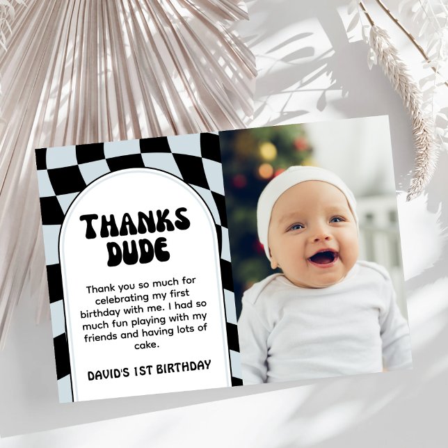 Ett Lycklig-kort, Blue Birthday Flata tackkort Tack Kort (Skapare uppladdad)
