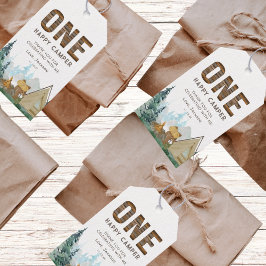 Ett Lycklig-lägerdagsljus Presentetikett