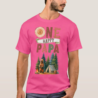 Ett Lycklig Pappa Camper första födelsedag Camping T Shirt